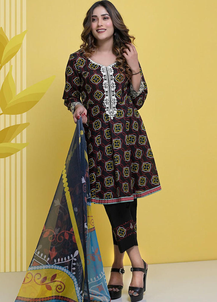 Halima Sultan Embroidered Lawn Suits Unstitched 3 Piece HS21L-2 02-Catmint - Summer Collection