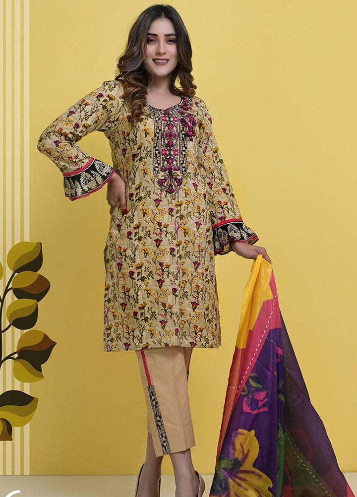 Halima Sultan Embroidered Lawn Suits Unstitched 3 Piece HS21L-2 06-Anemone - Summer Collection