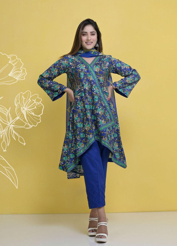 Halima Sultan Embroidered Lawn Suits Unstitched 3 Piece HS21L 01 - Summer Collection
