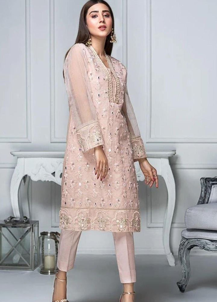 Hana Luxury Pret Embroidered Raw Silk 2 Piece Suit FL0006 Filigree
