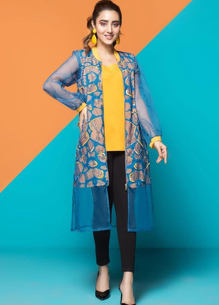 Hana Luxury Pret Embroidered Grip Shirt Burning Giraffe