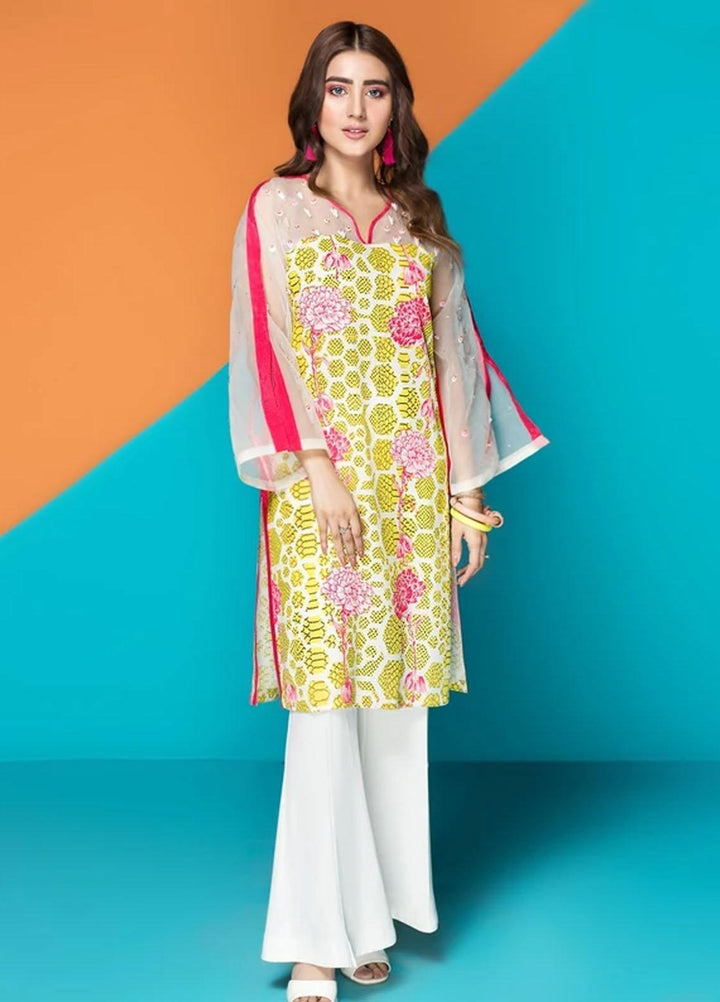 Hana Luxury Pret Embroidered Grip Shirt Forest Flame