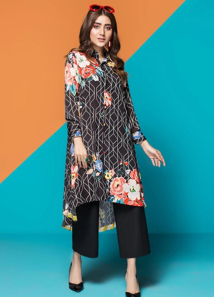 Hana Luxury Pret Embroidered Grip Shirt Geo Flora