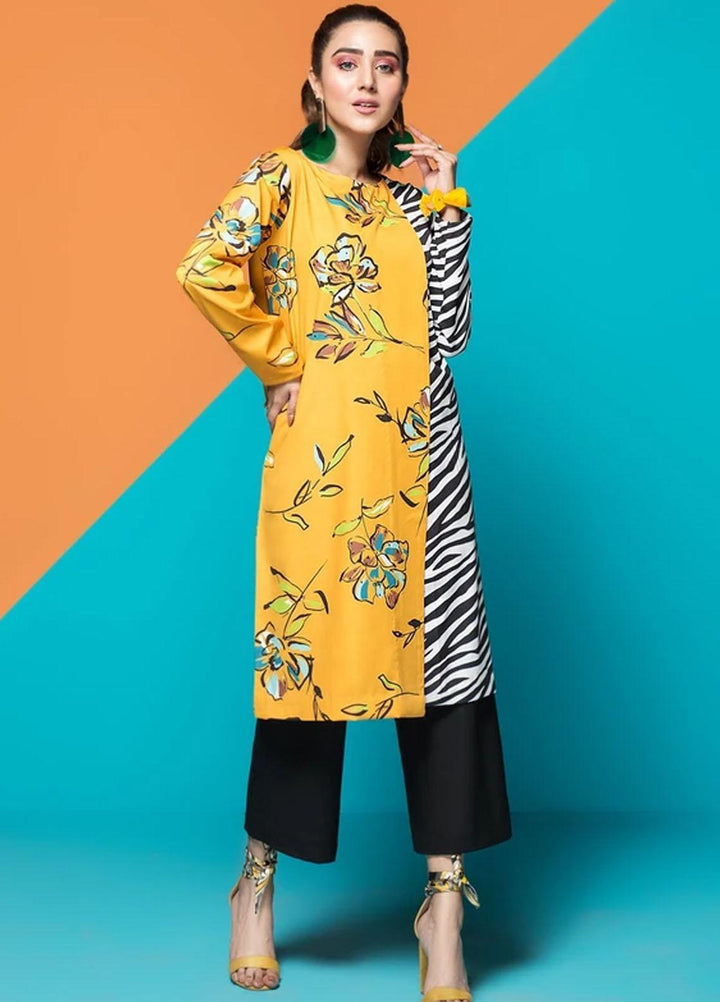 Hana Luxury Pret Embroidered Grip Shirt Yarrow Tiger