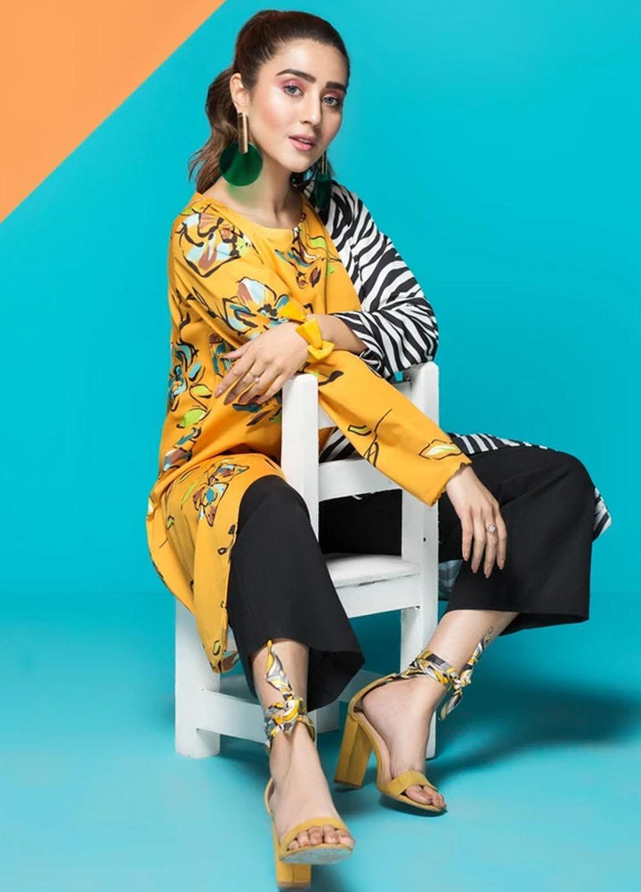 Hana Luxury Pret Embroidered Grip Shirt Yarrow Tiger