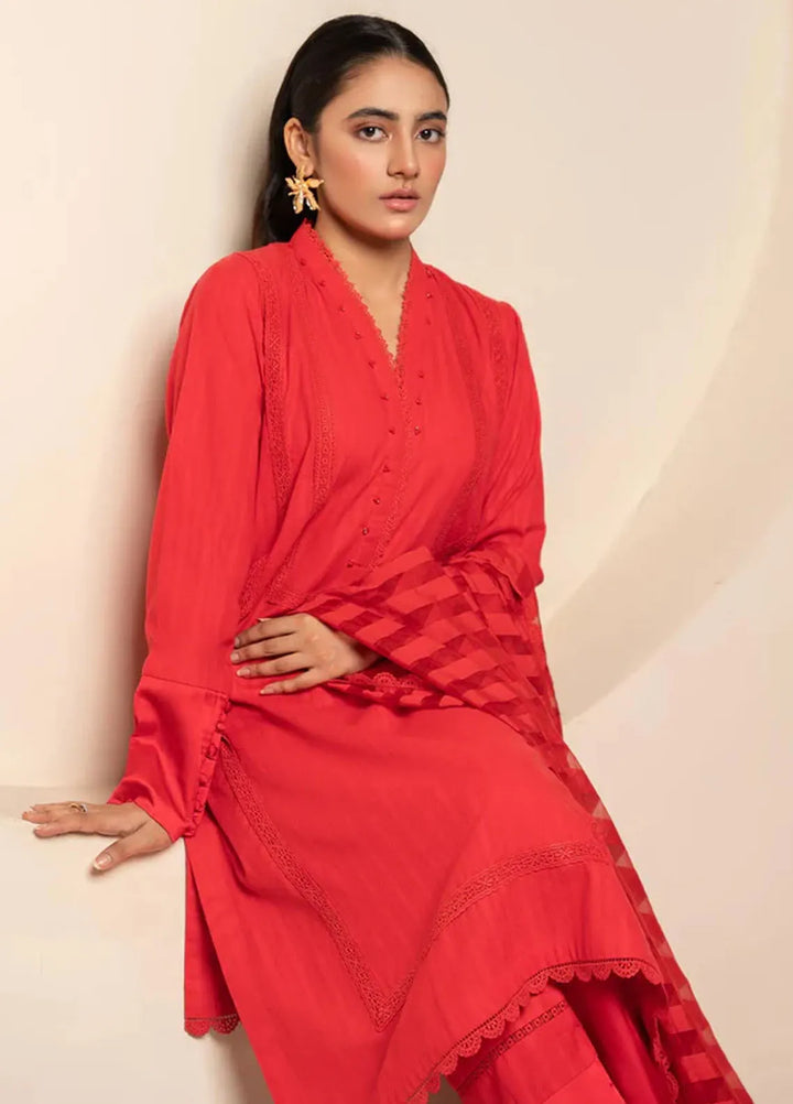 Hana Pret Casual Jacquard 3 Piece Suit Amber