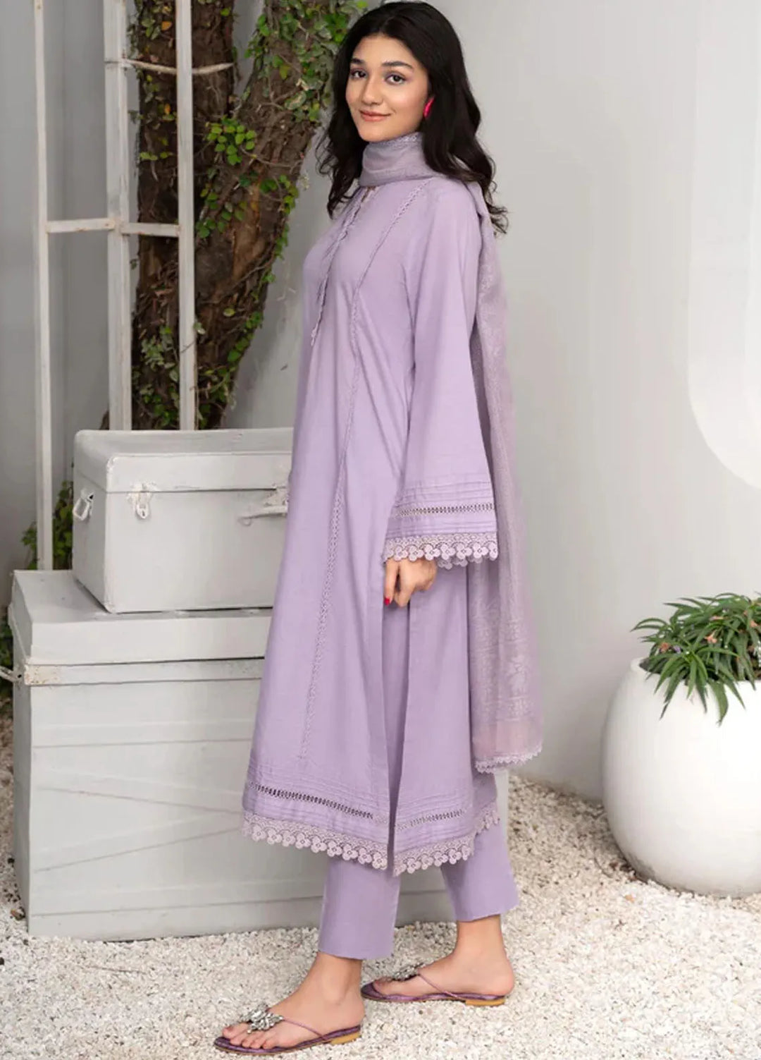 Hana Pret Casual Lawn 3 Piece Suit Lilium