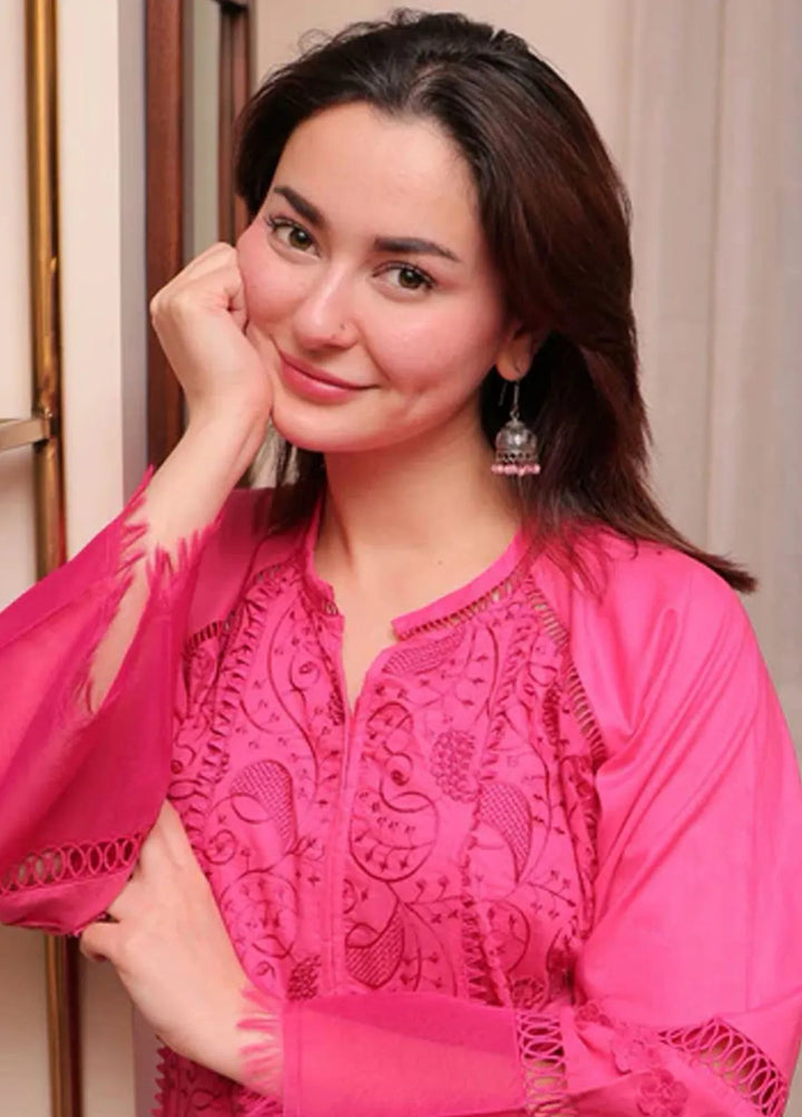 Hana Pret Casual Lawn 3 Piece Suit Rosa