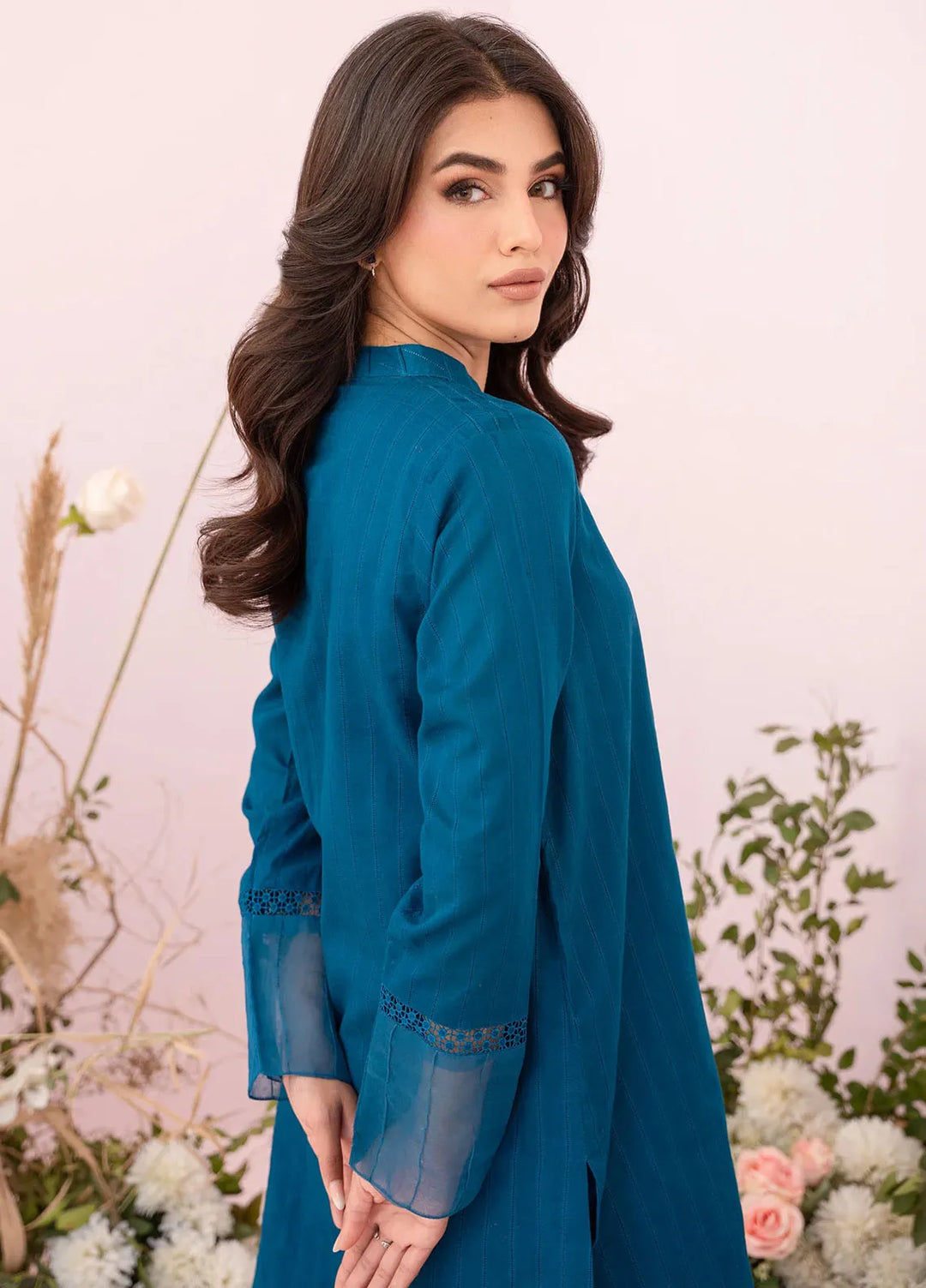 Hana Pret Embroidered Cotton 2 Piece Suit Abyss