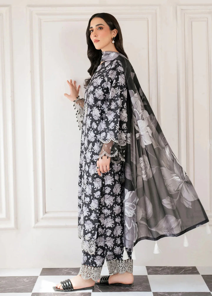 Hana Pret Embroidered Cotton Cambric 3 Piece Suit Vortex