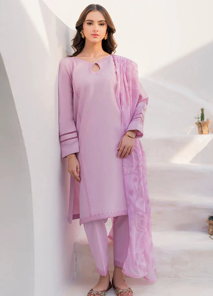 Hana Pret Embroidered Lawn 3 Piece Suit Thistle