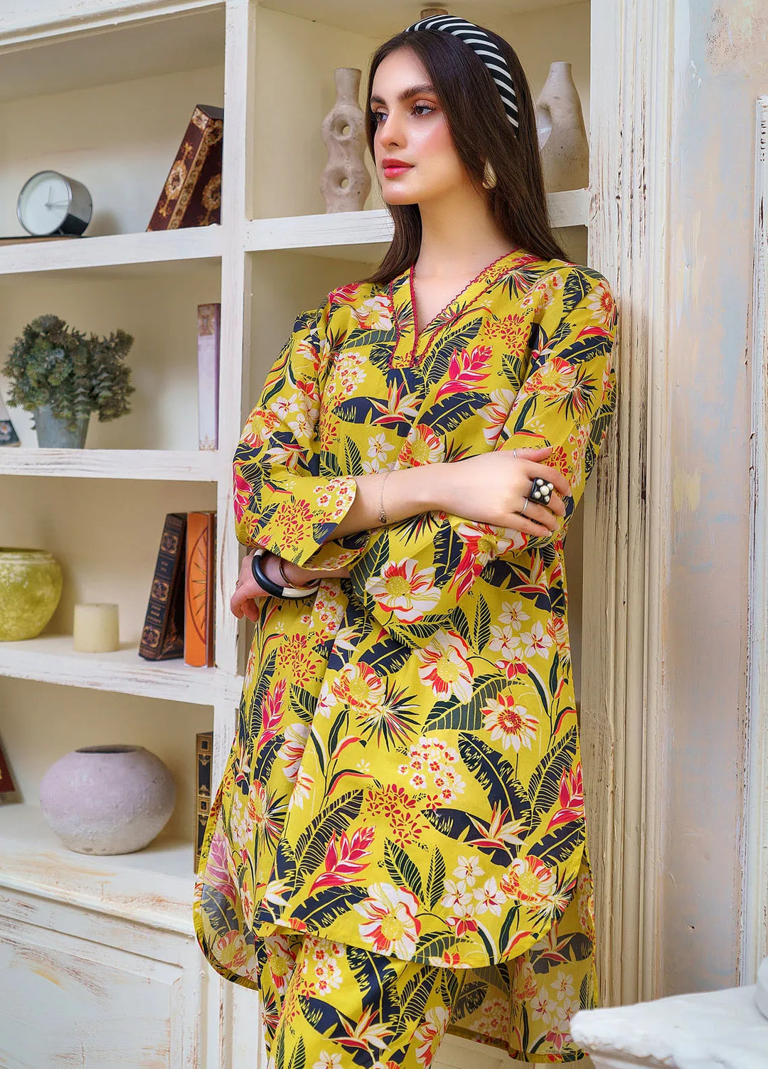 Hana Pret Printed Cotton 2 Piece Suit Celestial Forest