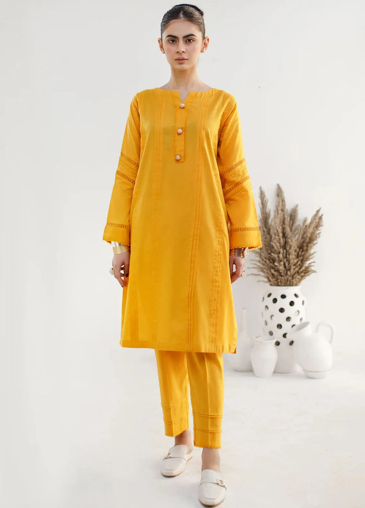 Hana Pret Printed Lawn 2 Piece Suit Tuscan Gold