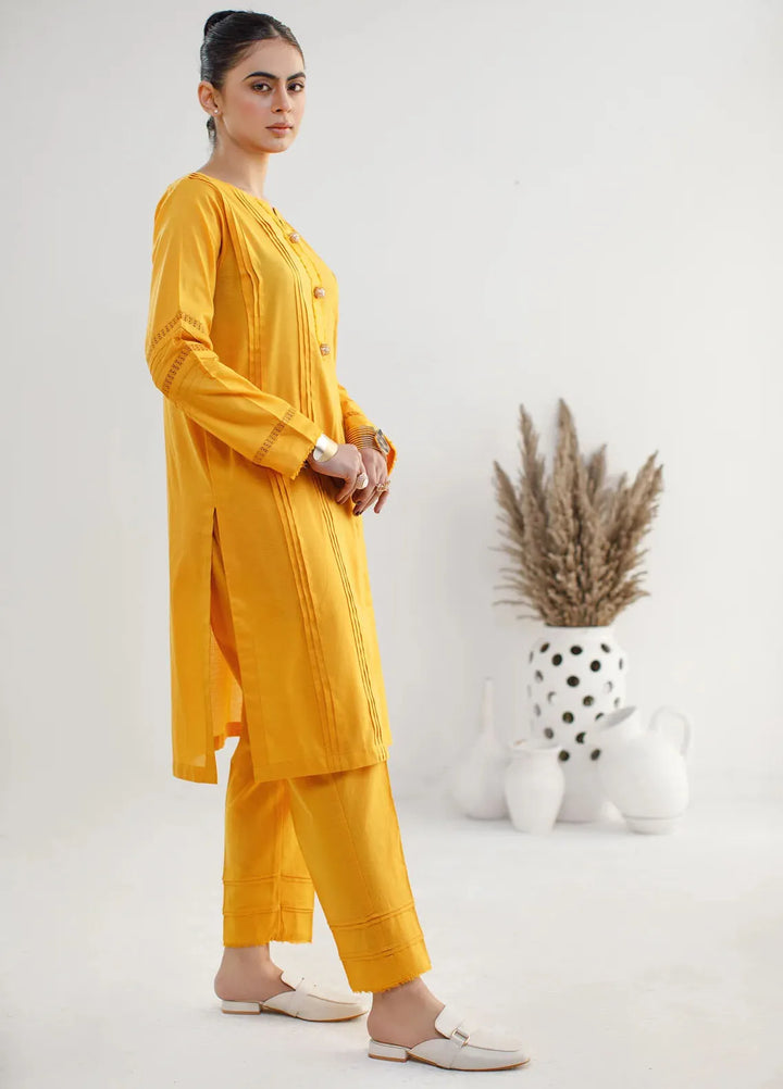 Hana Pret Printed Lawn 2 Piece Suit Tuscan Gold