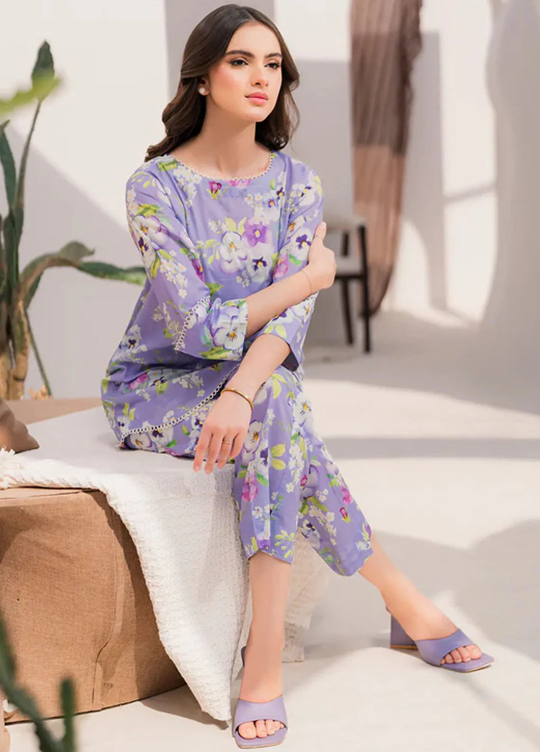 Hana Pret Printed Lawn Silk 2 Piece Suit Grace