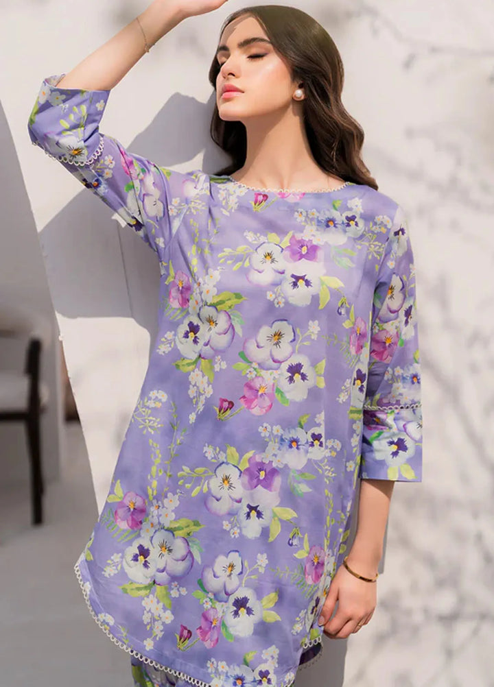 Hana Pret Printed Lawn Silk 2 Piece Suit Grace