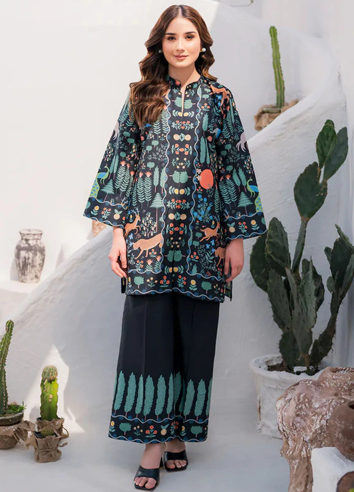 Hana Pret Printed Lawn Silk 2 Piece Suit Savage