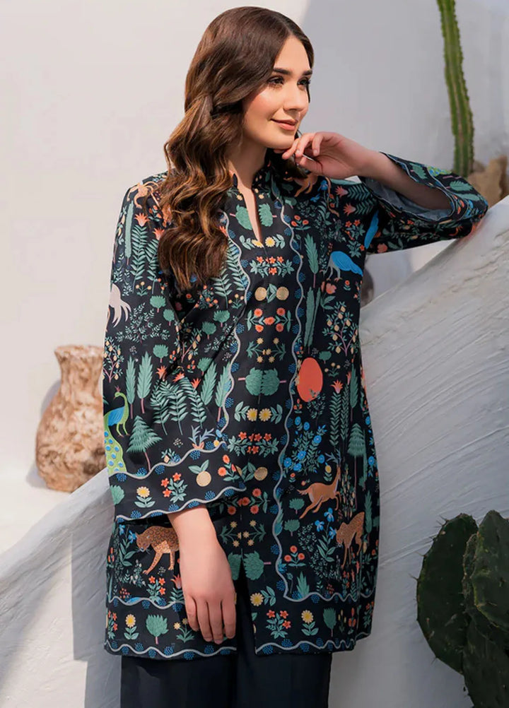 Hana Pret Printed Lawn Silk 2 Piece Suit Savage