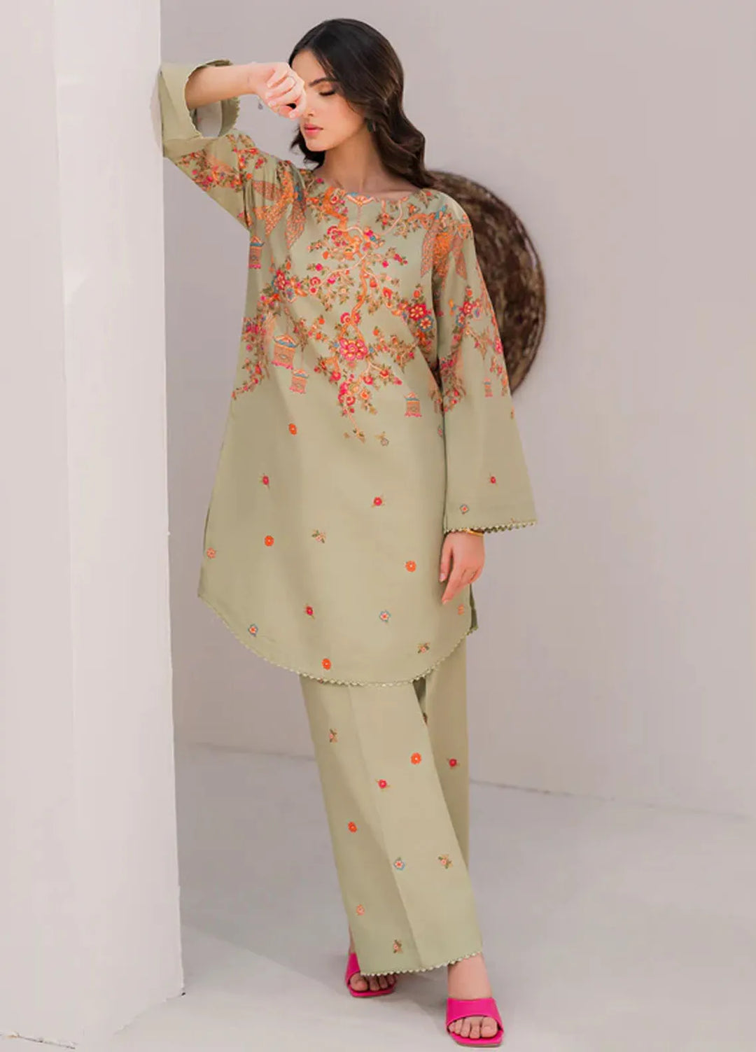 Hana Pret Printed Lawn Silk 2 Piece Suit Woodland