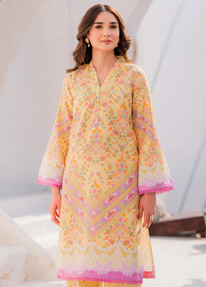 Hana Pret Printed Lawn Silk 2 Piece Suit Zesty