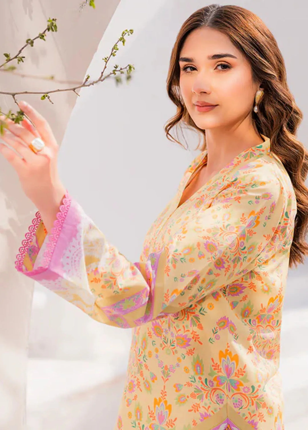 Hana Pret Printed Lawn Silk 2 Piece Suit Zesty