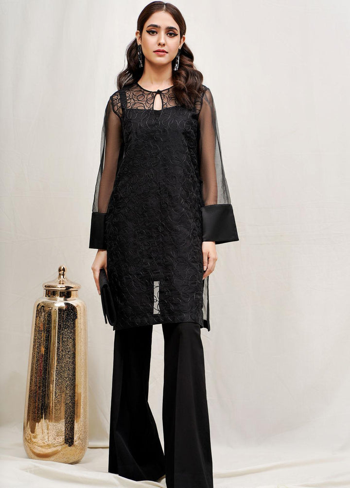 Hana Luxury Pret Embroidered Grip 2 Piece Dress Black Lilly ROCOB002