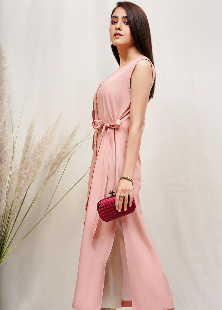 Hana Luxury Pret Embroidered Grip Shirt Crimson pearl ROCOB007