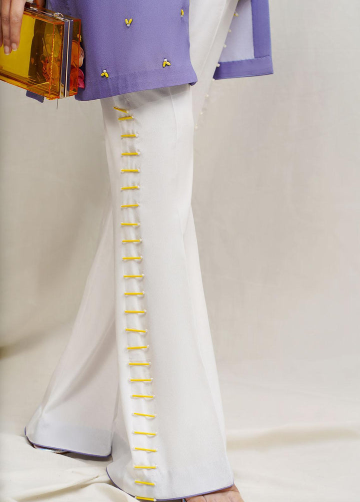 Hana Luxury Pret Embroidered Grip 2 Piece Dress Lavender ROCOB005