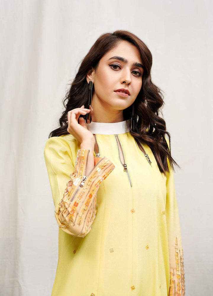 Hana Luxury Pret Embroidered Grip Shirt Tuscan Sunset ROCOB003