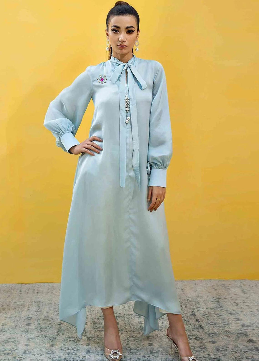 Hana Luxury Pret  Organza Frock Angels light-RAS-010