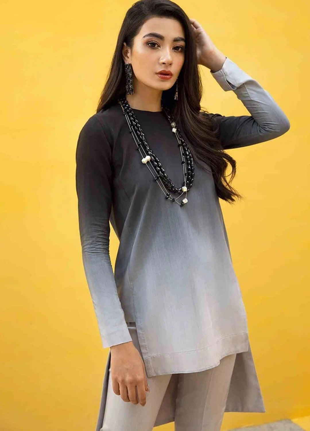 Hana Luxury Pret Embroidered Viscose 2 Piece Dress Chrome Magnum-RAS-002