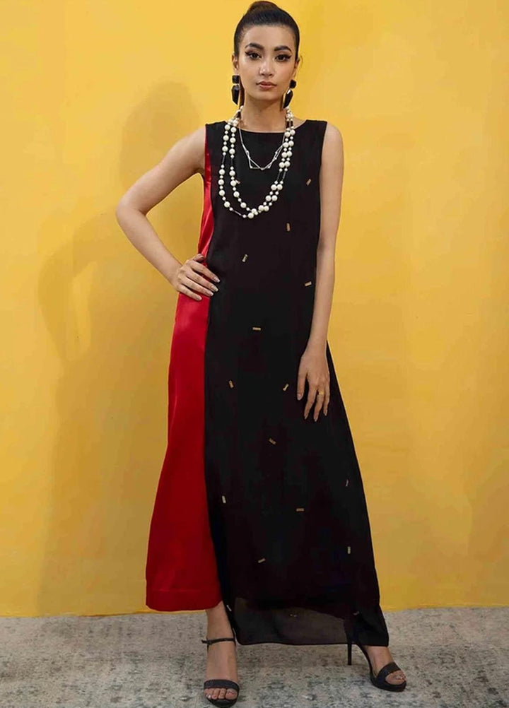 Hana Luxury Pret Embroidered Silk Gown Coca Cola-RAS-009