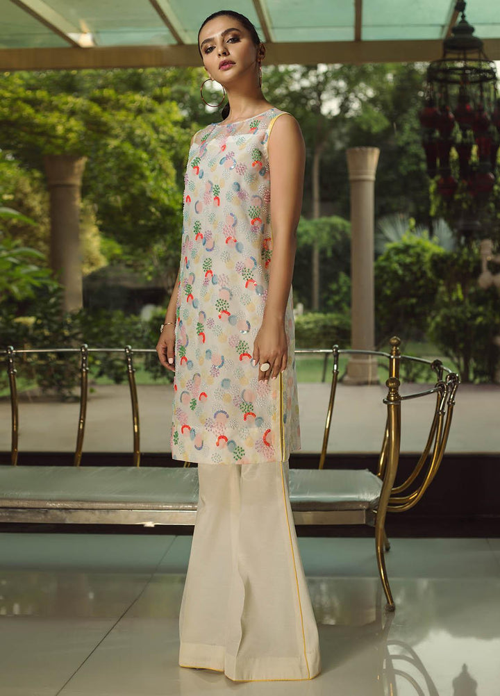 Hana Luxury Pret Embroidered Raw Silk 2 Piece Dress Sundea Sprinkle