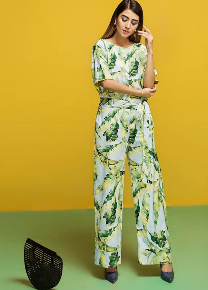 Hana Luxury Pret Embroidered Grip Jumpsuit Leaf Crown