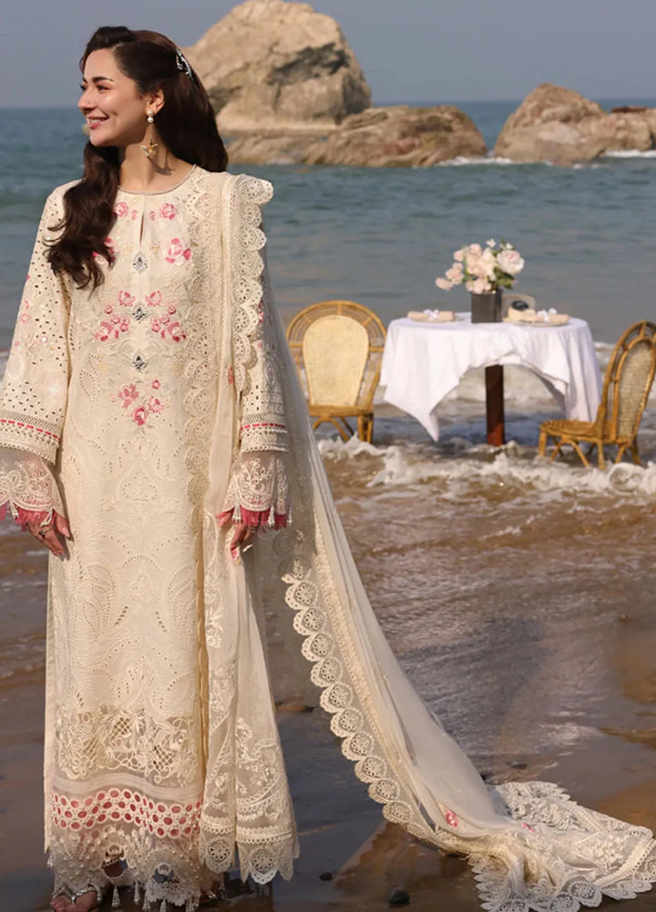 Hania by Imrozia Premium Embroidered Lawn Suits Unstitched 3 Piece IM25HL SL-76 Irha - Summer Collection