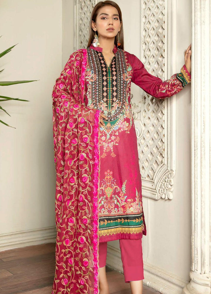 Hania by Zebaish Embroidered Lawn Suits Unstitched 3 Piece ZSH21HN D-06 - Summer Collection