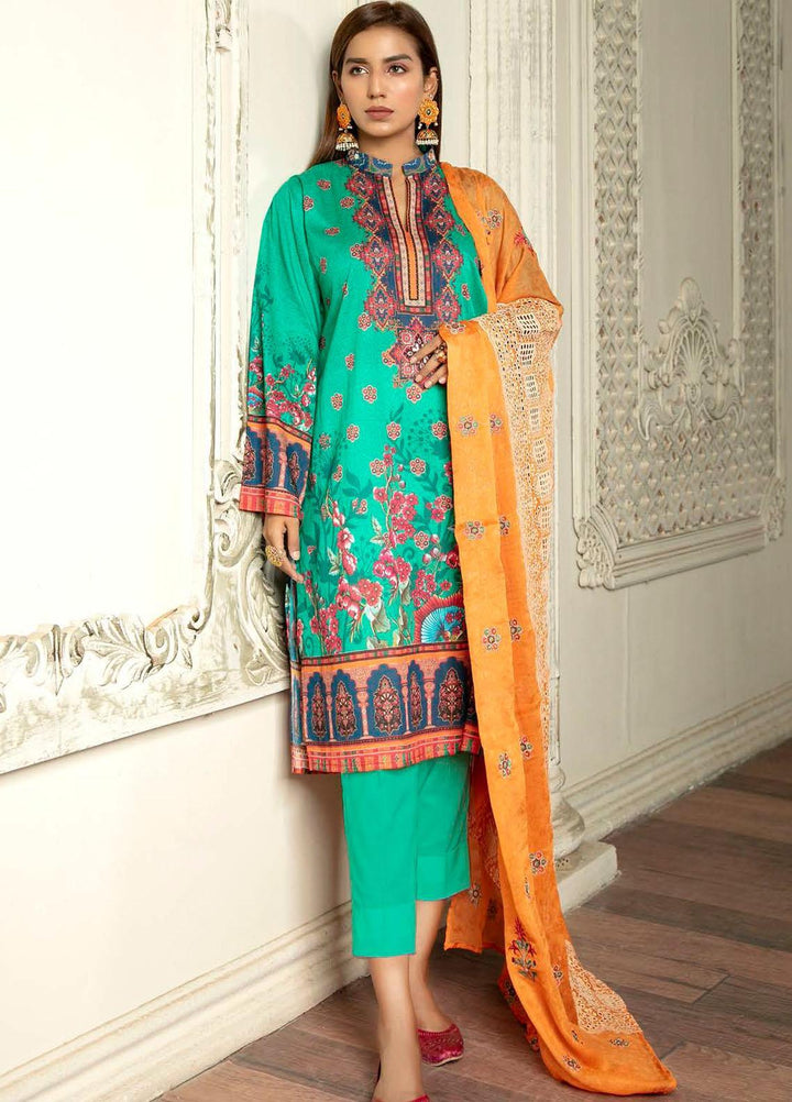 Hania by Zebaish Embroidered Lawn Suits Unstitched 3 Piece ZSH21HN D-08 - Summer Collection