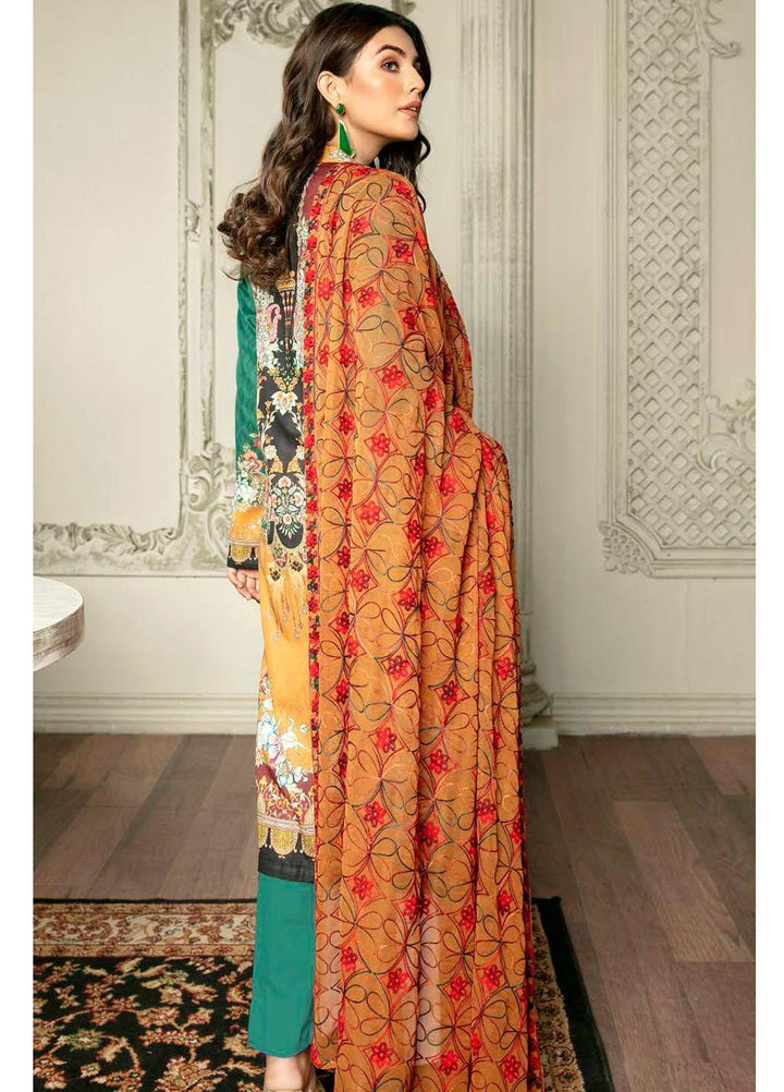 Hania by Zebaish Embroidered Lawn Suits Unstitched 3 Piece ZSH21HN D-10 - Summer Collection