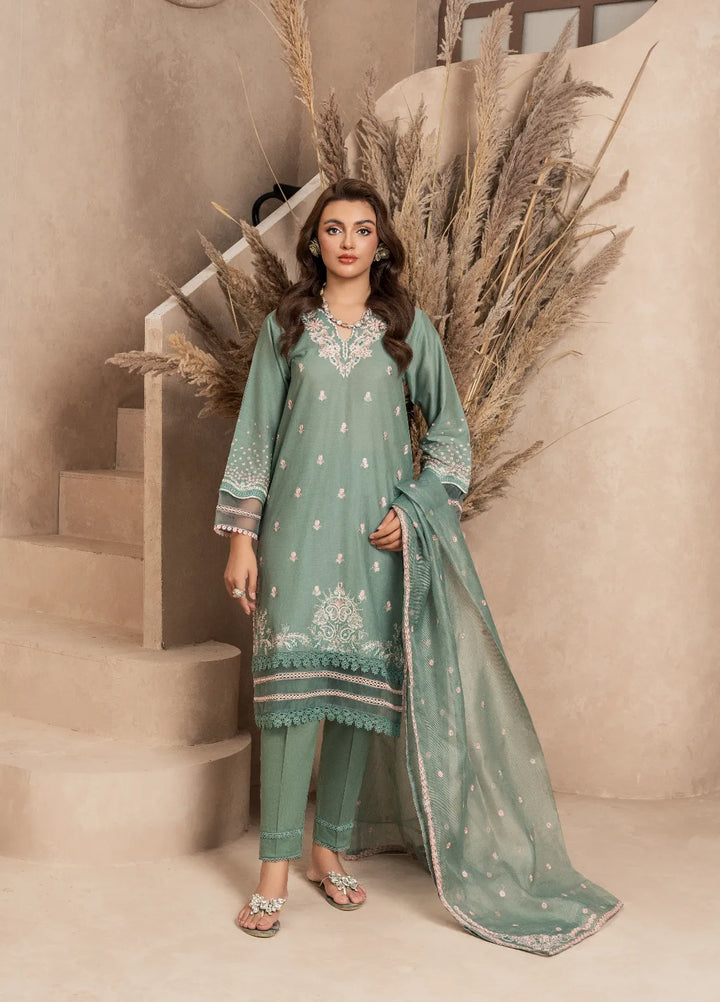 Haniya Mahnoor Pret Embroidered Lawn 3 Piece Suit Paradise
