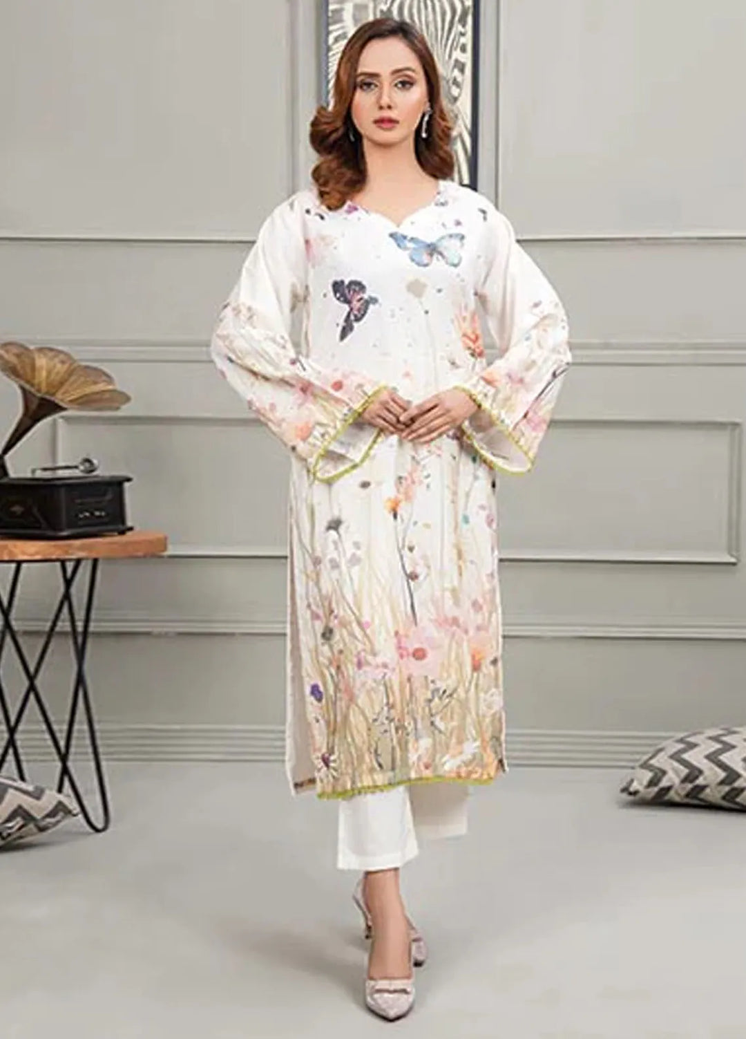 Hareem Fatima Pret Printed Lawn 2 Piece Suit Charming Meadows