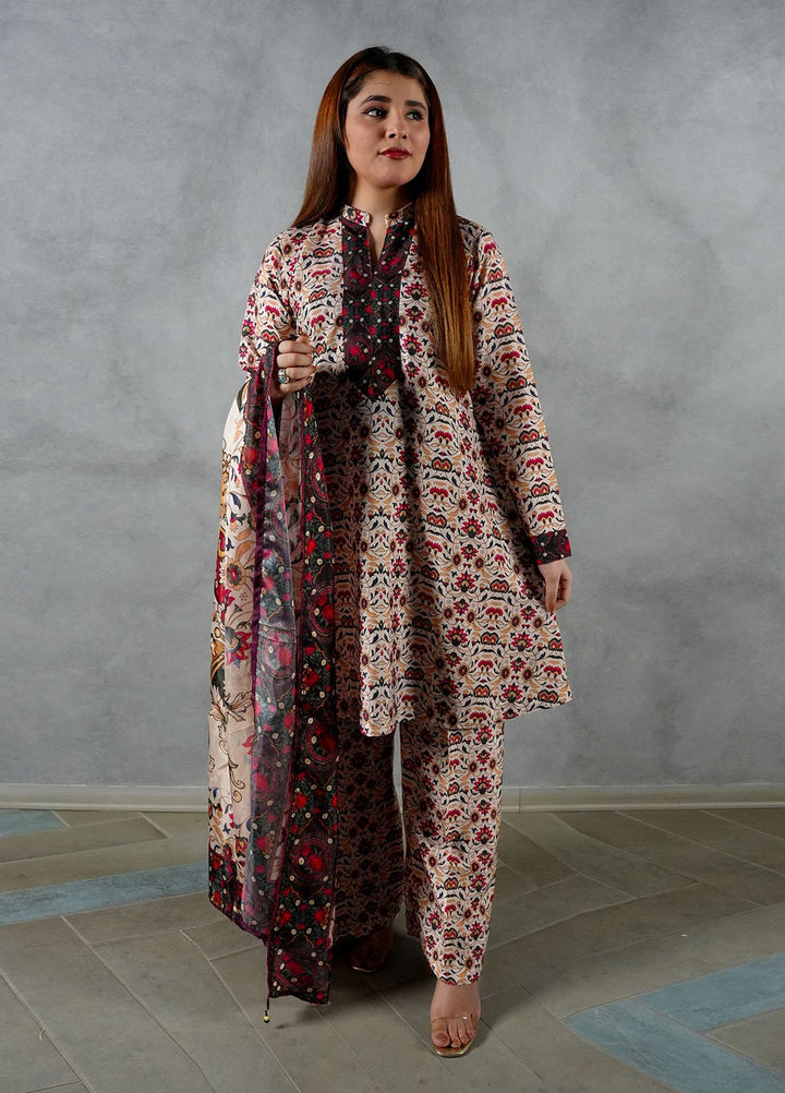 Heritage Hues by Grape Drape Pret Printed Crepe Lawn 3 Piece Suit Mahira