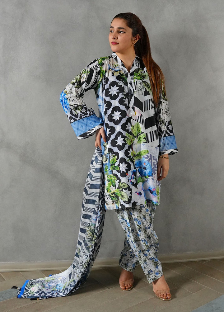 Heritage Hues by Grape Drape Pret Printed Crepe Lawn 3 Piece Suit Miraal