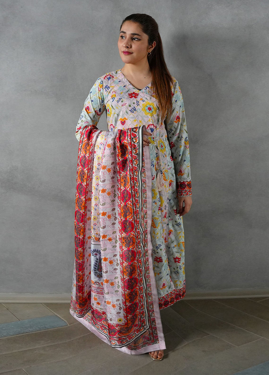 Heritage Hues by Grape Drape Pret Printed Crepe Lawn 3 Piece Suit Nayab