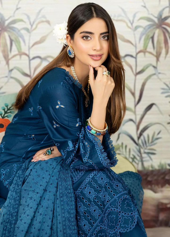 Haseen By Noorma Kaamal Embroidered Chikankari Lawn Suits Unstitched 3 Piece NK23H NK-C2-03 - Luxury Collection