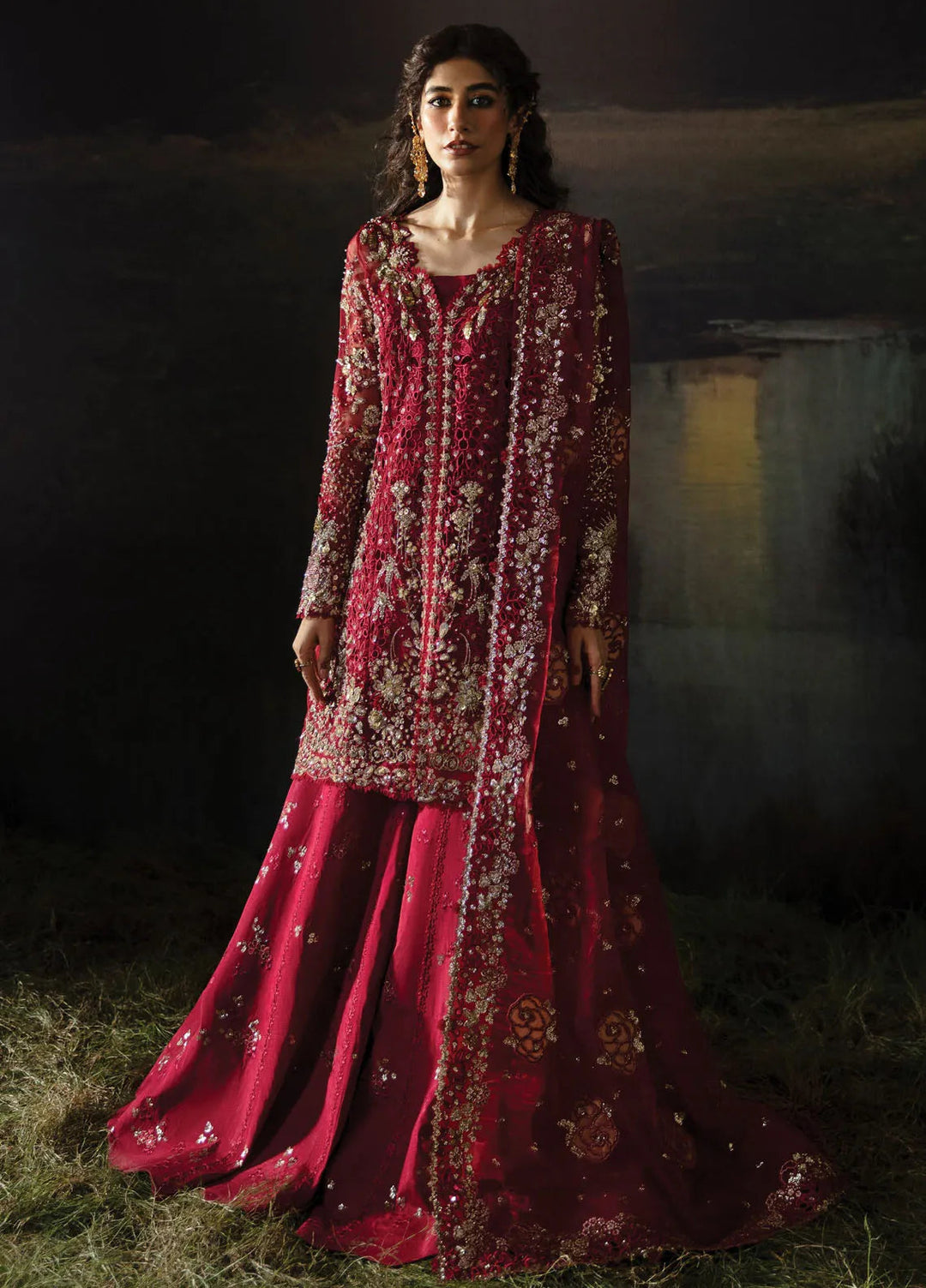 Hayat by Afrozeh Embroidered Suit Unstitched 3 Piece AF24HW AFH-24-07 Abeer - Formal Collection