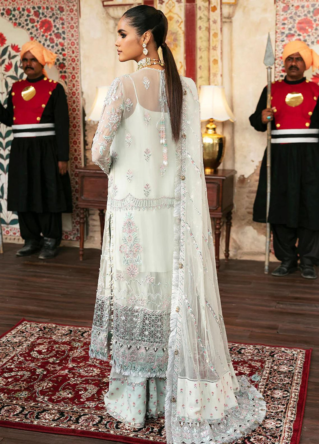 Hayat By Afrozeh Embroidered Chiffon Suits Unstitched 3 Piece AF23HY D-05 Inara - Wedding Collection