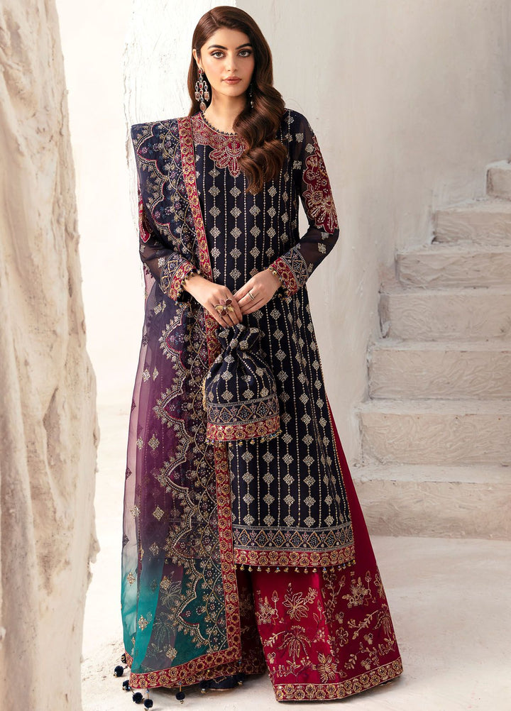 Heer By Alizeh Embroidered Chiffon Suit Unstitched 3 Piece AFB24HF 03-Nagar - Luxury Formal Collection