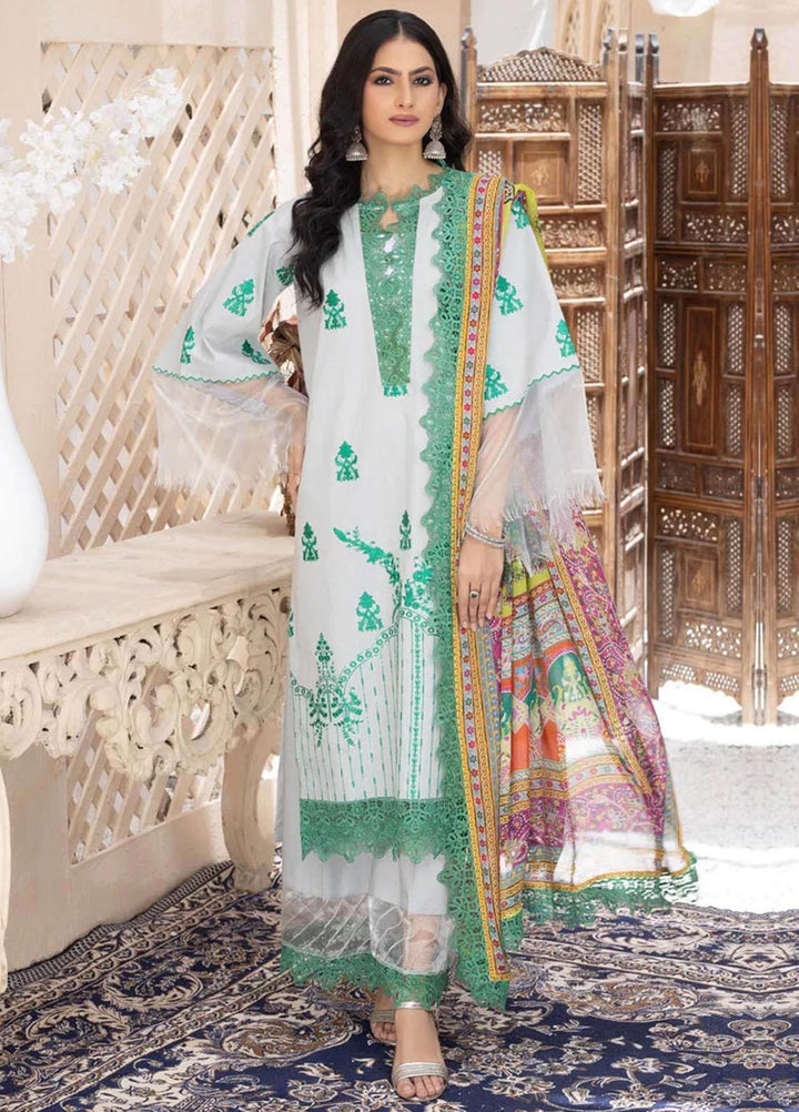Heer By Belle Embroidered Lawn Suits Unstitched 3 Piece BL23HM Roohi - Summer Collection