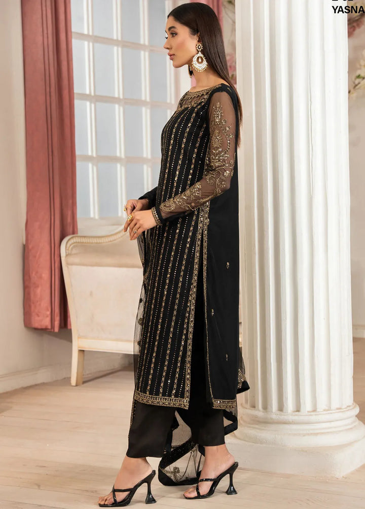 Heer by Zarif Embroidered Net Suit Pret 3 Piece ZF25HF Z-02 Yasna - Formals Collection
