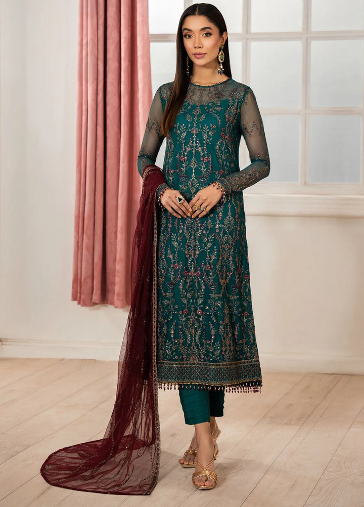 Heer by Zarif Embroidered Net Suit Pret 3 Piece ZF25HF Z-06 Nuha - Formals Collection